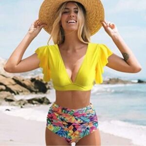 New Sporlike Rumba High Waisted Bikini Sz Med